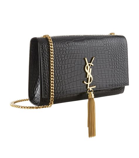 ysl kate tassel shw medium croc efect